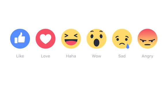 Facebook reaction icons